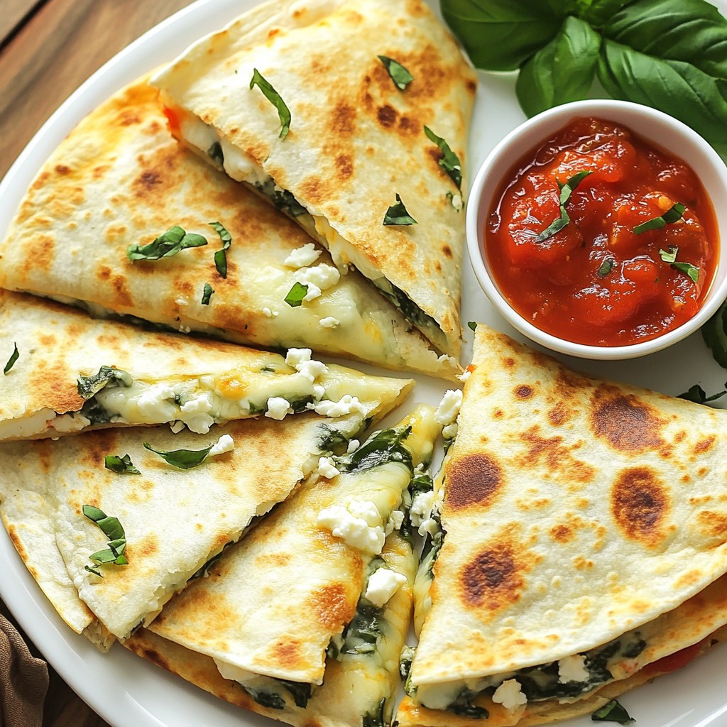 Spinach Feta Pizza Quesadillas Flavorful and Easy Meal