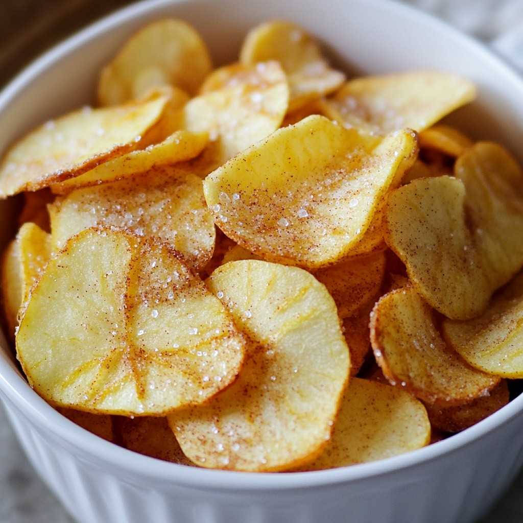 Cinnamon Sugar Apple Chips Easy and Tasty Snack