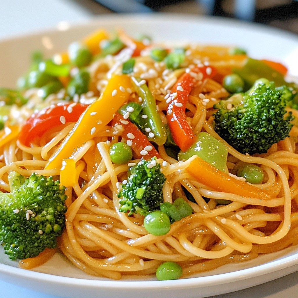 Veggie Lo Mein Tasty and Colorful Plant-Based Meal
