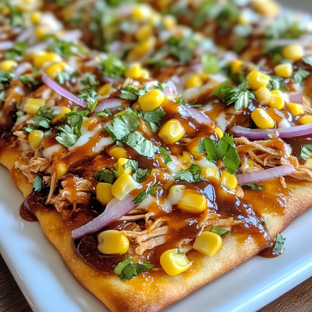 BBQ Chicken Flatbread Pizza Simple and Flavorful Meal