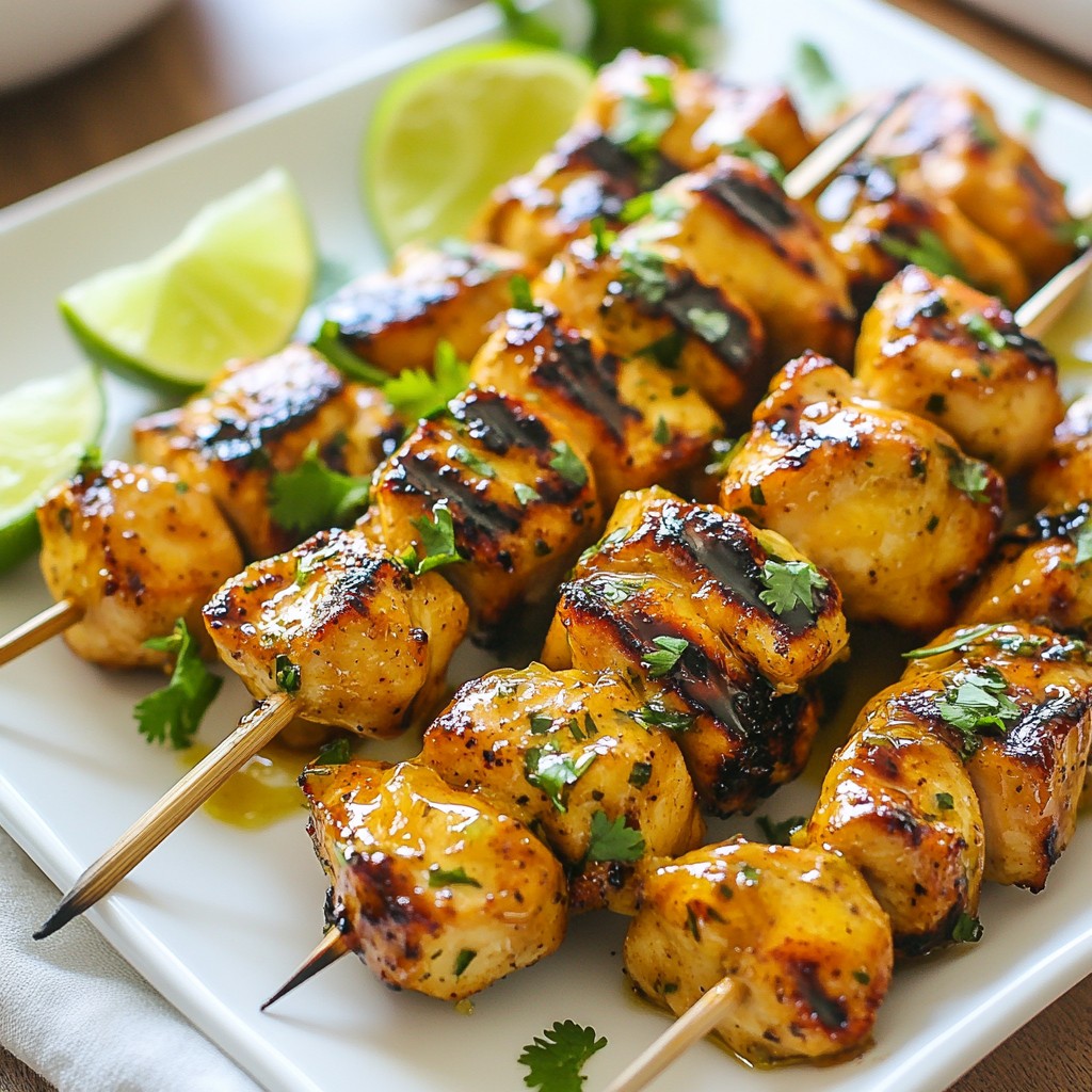 Honey Lime Chicken Skewers Easy Grilled Delight