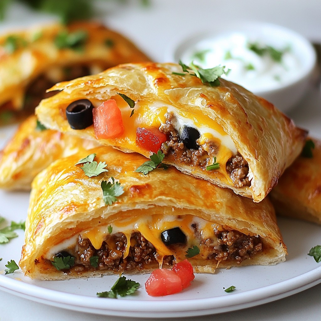 Taco Stuffed Pizza Pockets Tasty and Simple Dish