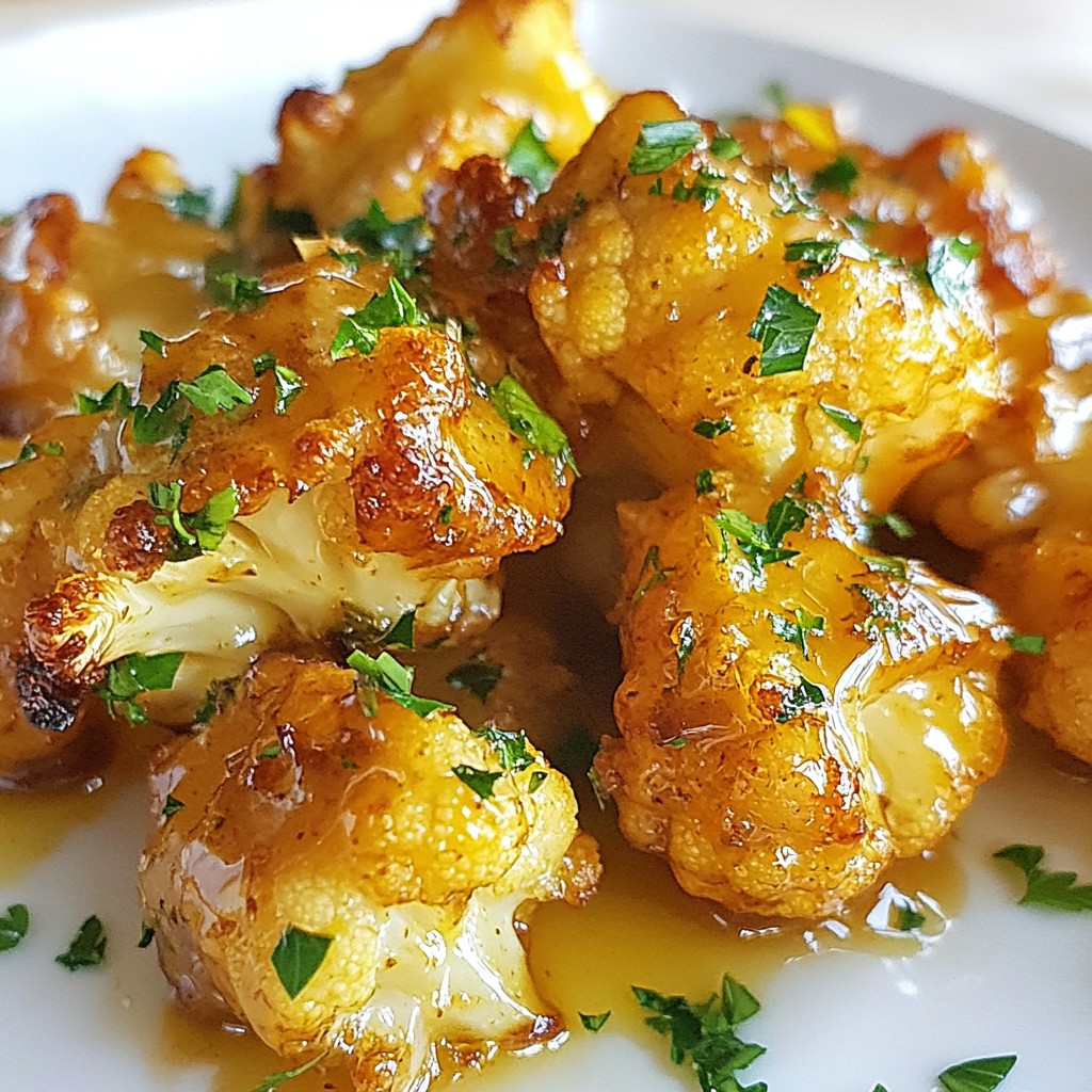 Honey Garlic Roasted Cauliflower Flavorful Side Dish