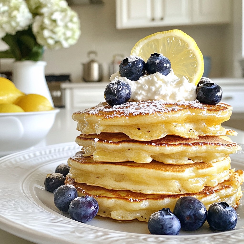 Lemon Blueberry Ricotta Pancakes Fluffy and Tasty