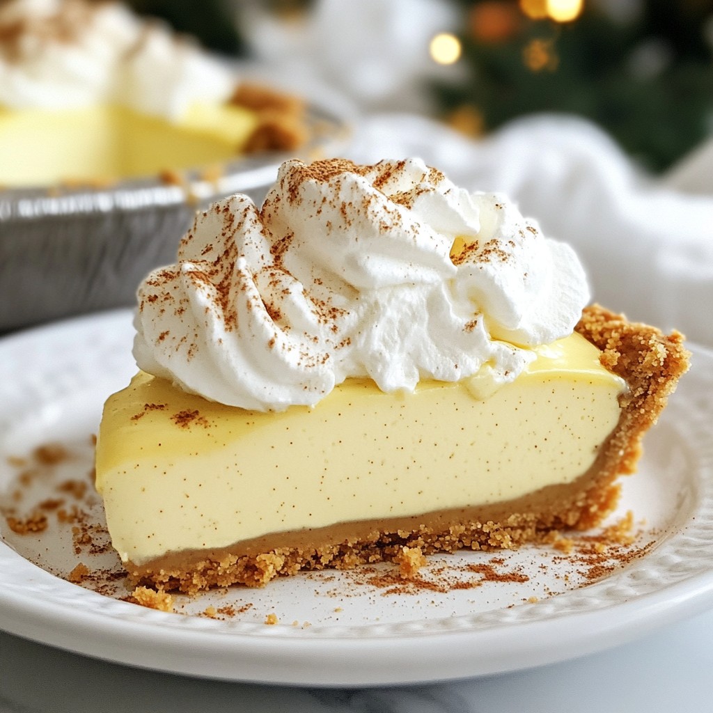 Eggnog Cream Pie Decadent Holiday Dessert Delight