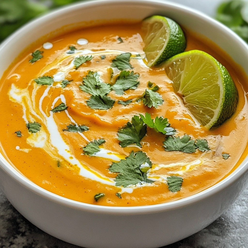 Spicy Peanut Sweet Potato Soup Flavorful and Creamy