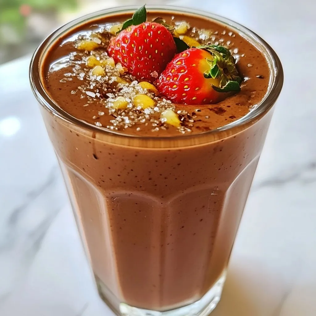 Chocolate Strawberry Protein Smoothie Energizing Treat